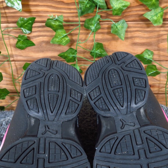 PUMA Axelion Girls Athletic Shoe Size 3 Running Training Black Pink 379275-01 - Picture 7 of 7